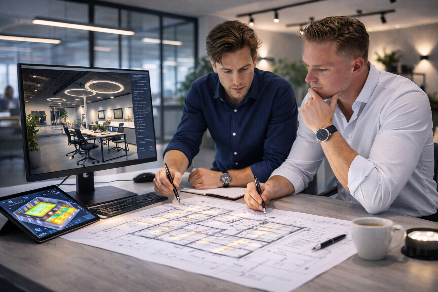 Adviesgesprek over subsidie en besparing op LED-verlichting