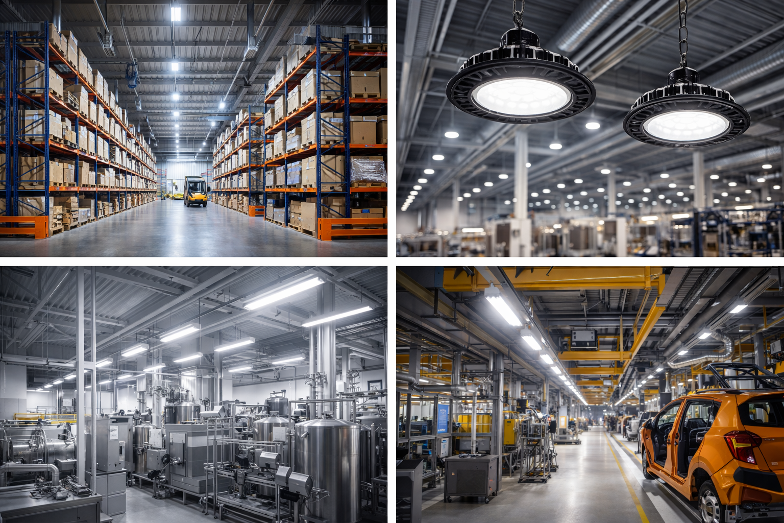 Industriële verlichting voorbeeld