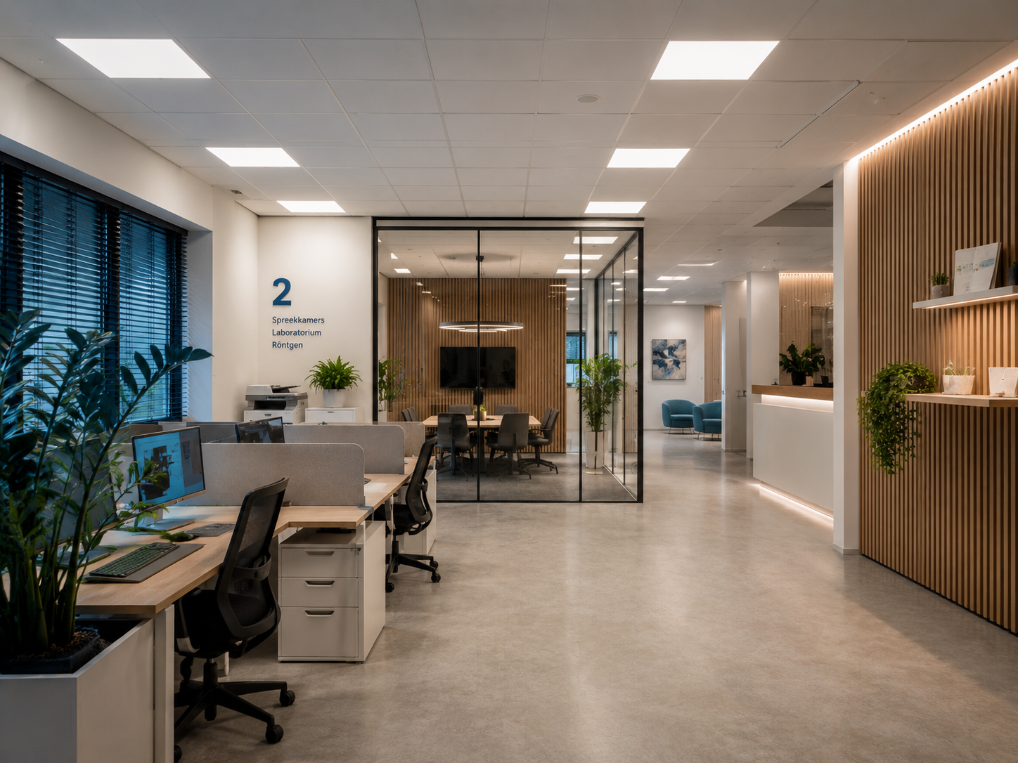 Zorgomgeving met rustige LED-verlichting